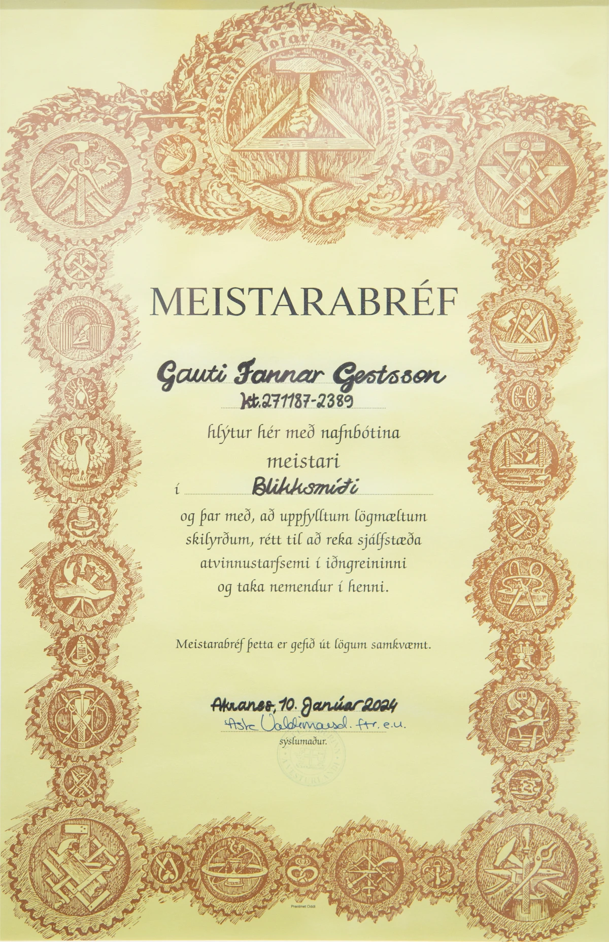 Meistarabréf